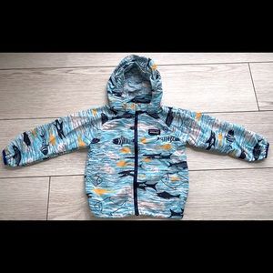 Patagonia Baggies Jacket Blue/Orange Fish